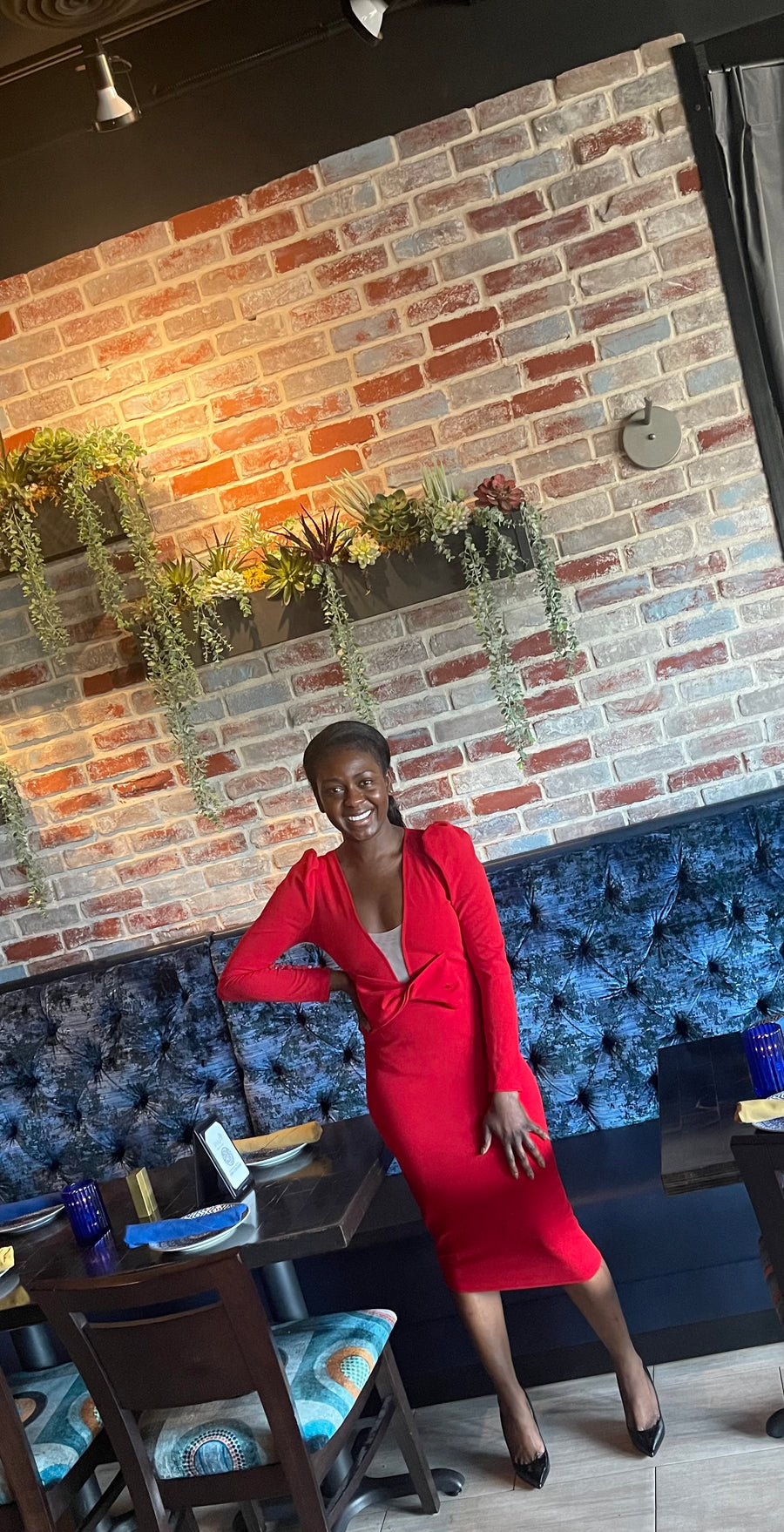 red bow tie dress Red Bow Tie Straps A-line Satin Long Prom Dress Custom Color / US 6